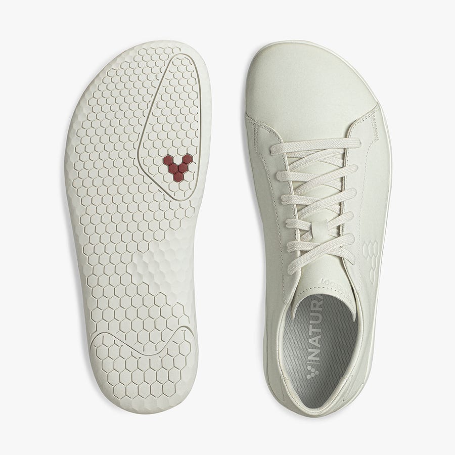 White Men's Vivobarefoot Geo Court II Casual Shoes | Philippines 0080WNBY